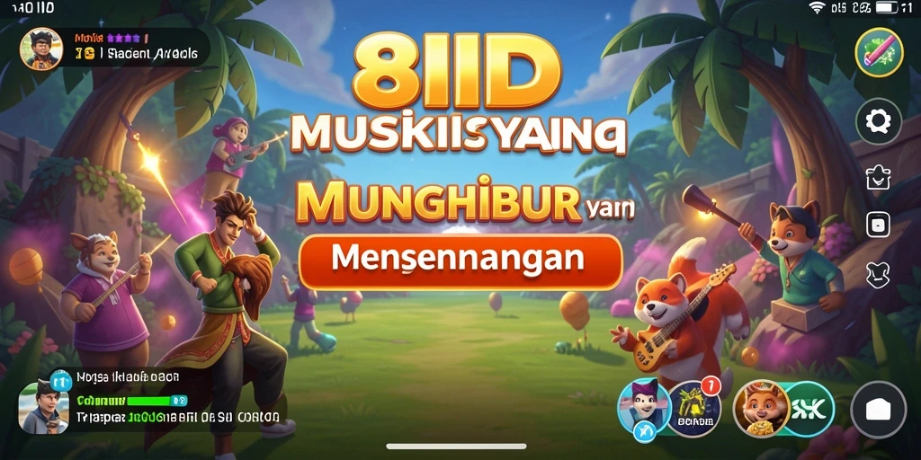 Tampilan gameplay 8ID dengan musik yang mengasyikkan.