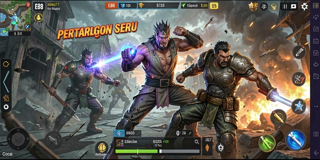 Screenshot E88 menampilkan aksi seru dalam gameplay Action yang mendebarkan.
