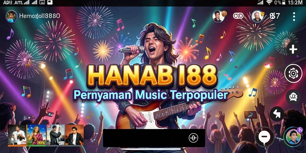 Gameplay seru dalam game musik HANABI88 yang penuh warna.