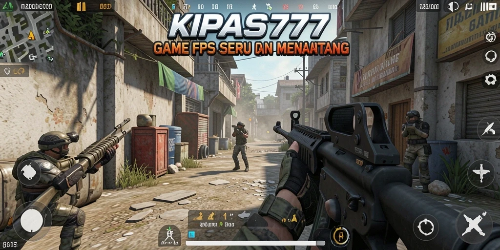 Gameplay seru KIPAS777 di dalam pertempuran FPS.