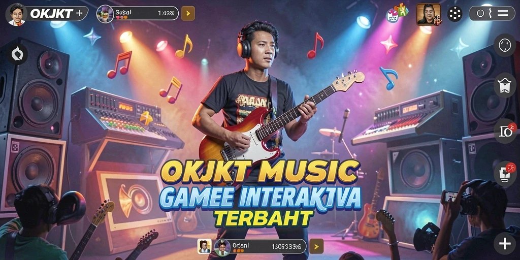 Screenshot gameplay OKJKT dengan tampilan menyanyi.