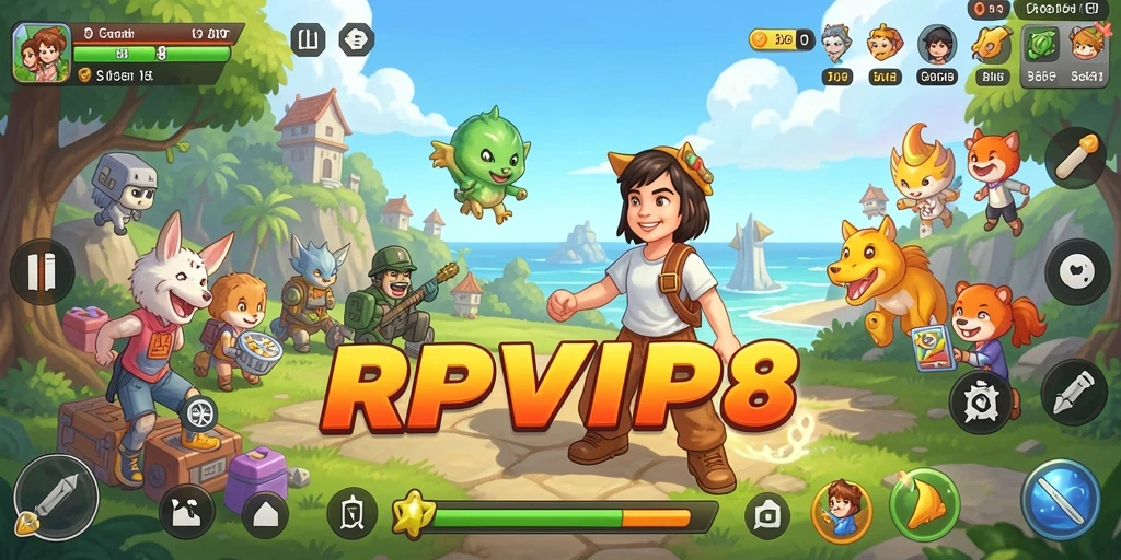Screenshot gameplay RPVIP8 yang menunjukkan hiburan seru.