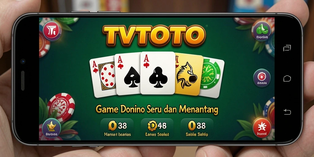 Screenshot TVTOTO menampilkan keseruan bermain domino.