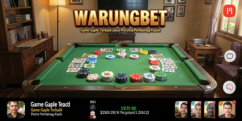 Tampilan gameplay WARUNGBET yang seru dan interaktif dalam permainan Gaple.