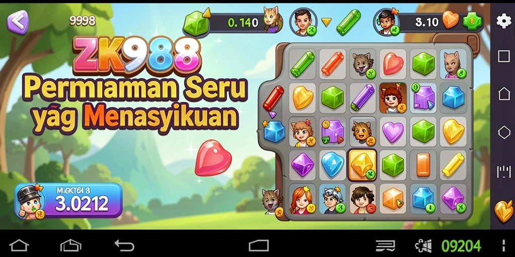 Gameplay menarik dengan elemen cerah dalam ZK988.