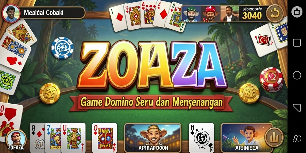 Gameplay menarik di ZOFAZA, permainan domino seru.