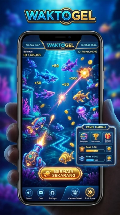 Tampilan utama aplikasi Waktogel yang menarik dan informatif.